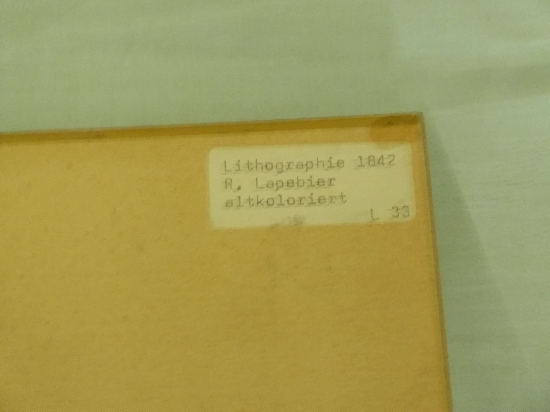Grafiken & Lithographien: 2 Lithograpie 1842  R. Lapebier – Gebraucht aus Zürich von Chaeffeler 8