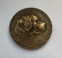 1925 Medaille Hundeausstellung Basel von Hans Frei unz