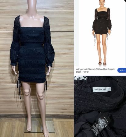 Self Portrait Black Elegant Dress 