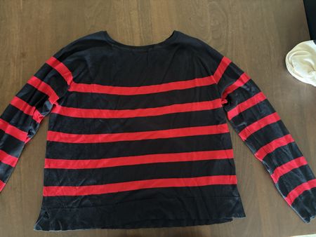 Damen Pullover ZARA gestreift Dunkelblau Rot Grösse S