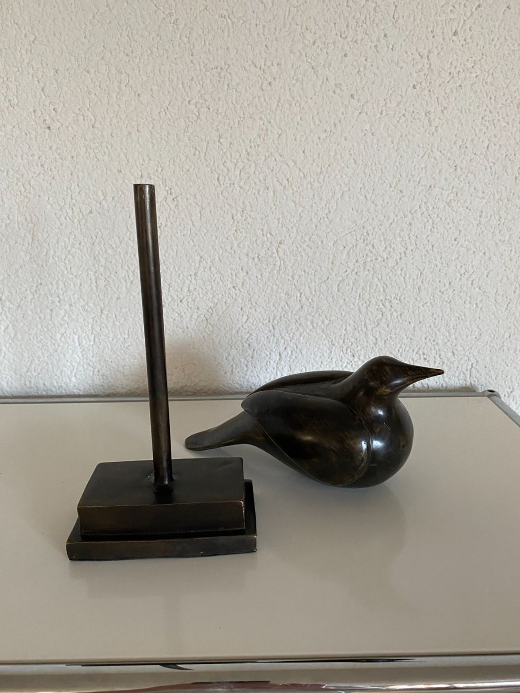 Figuren: Bronze, Taube auf Ständer, von H. Bounder – Neu (gemäss Beschreibung) aus Zürich von eileenchen1 3