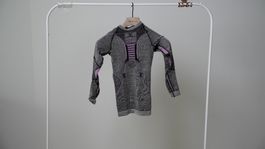 Apani X Bionic Merino Longsleeve Wolle Shirt grau pink Damen