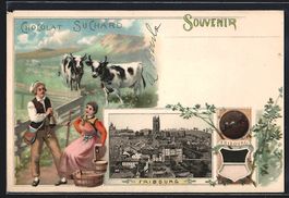 Litho Fribourg, Chocolat Suchard, Bauern