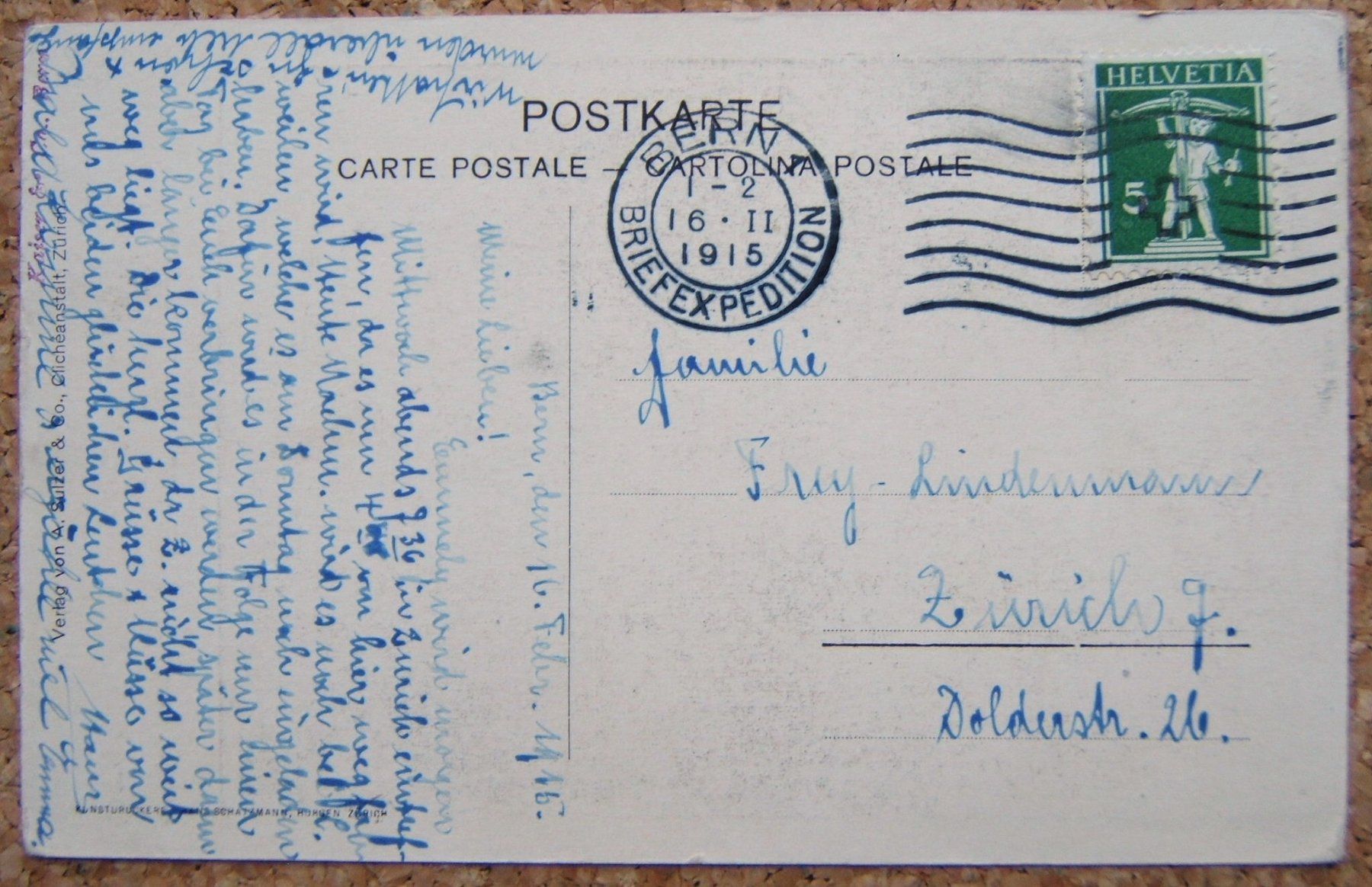 Cartoline postali: AK OBERDIVISIONÄR FRIEDRICH BRÜGGER 1915 – Usato da Brunnen venduto da Nonne04 1