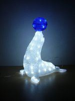 Weihnachts-Seelöwe mit LED-Beleuchtung für Aussenbereich