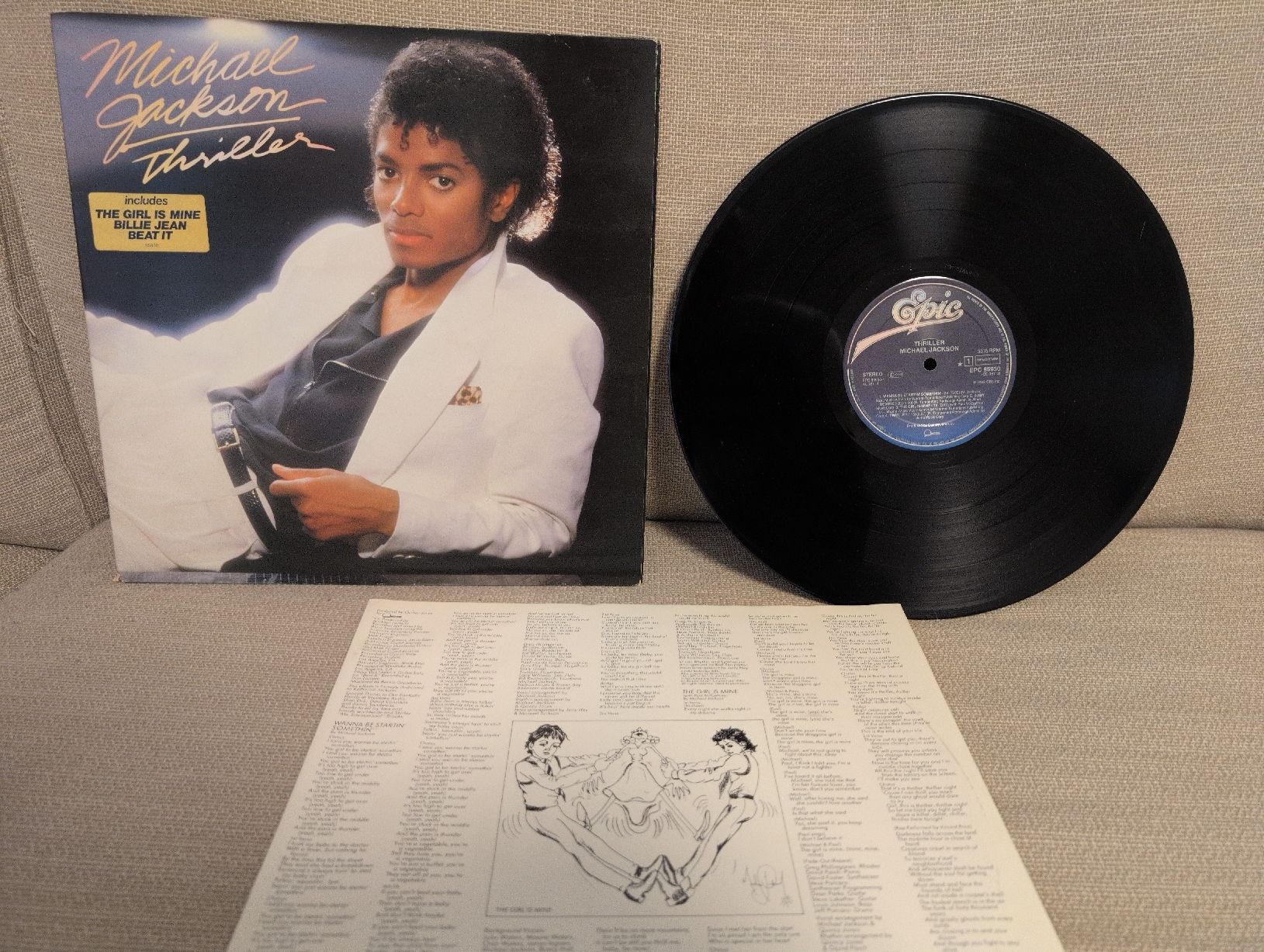 Dischi in vinile: Michael Jackson Thriller Schallplatte 1982 – Usato da Zürich venduto da Jannkee