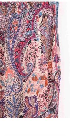 Pantalon fluide style bohème imprimé cachemire