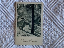 Ansichtskartemit Bonne Année, gelaufen 1932