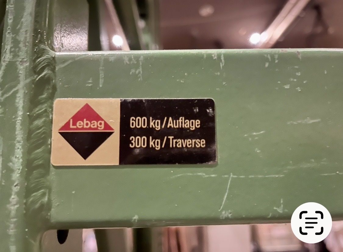 Regale: Palett-Gestell/Lagergestell LEBAG – Gebraucht aus Rüschlikon von MPS8800 3