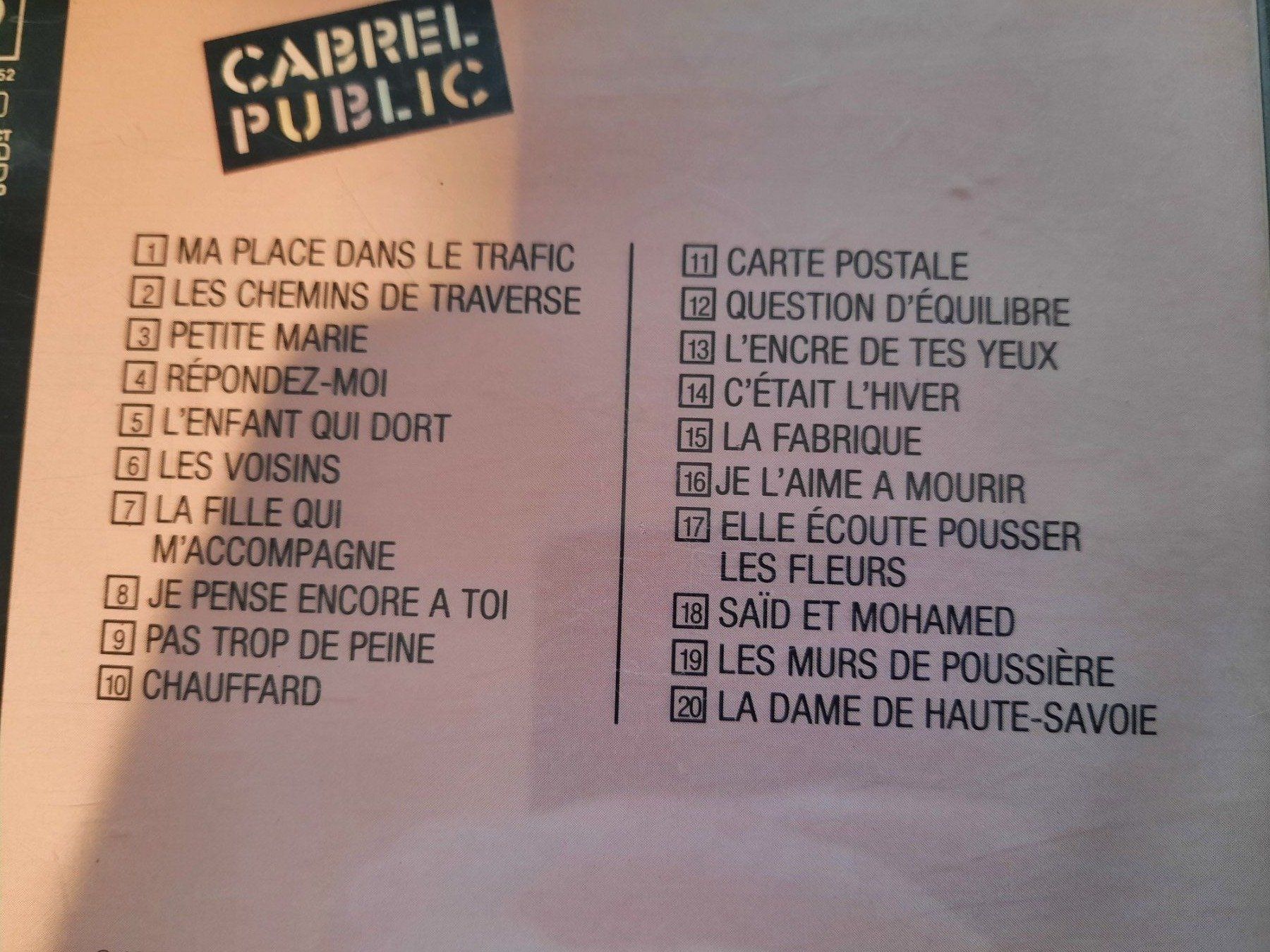 CDs: Cd Cabrel Public ( Live ) – Gebraucht aus Pully von bro_n52j 2