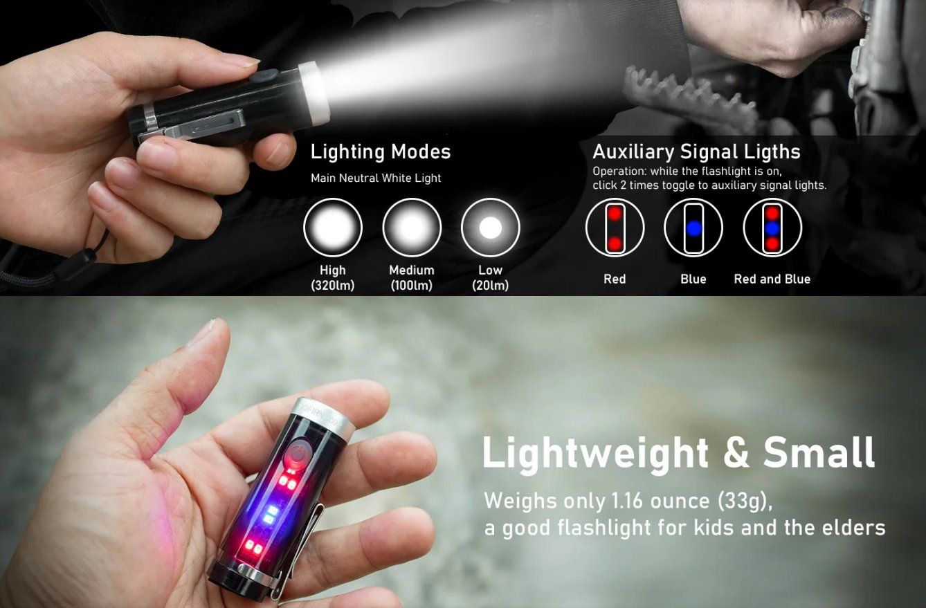 Lampade: Neu: Sofirn SC02 Mini-LED-Lampe mit 320 Lumen – Nuovo e nell'imballaggio originale da Arbon venduto da Helmuth 3