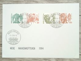 TR107 Enveloppe + Timbre Suisse 1984