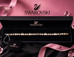 Swarovski tennis Armband, 18k vergoldet neu & original