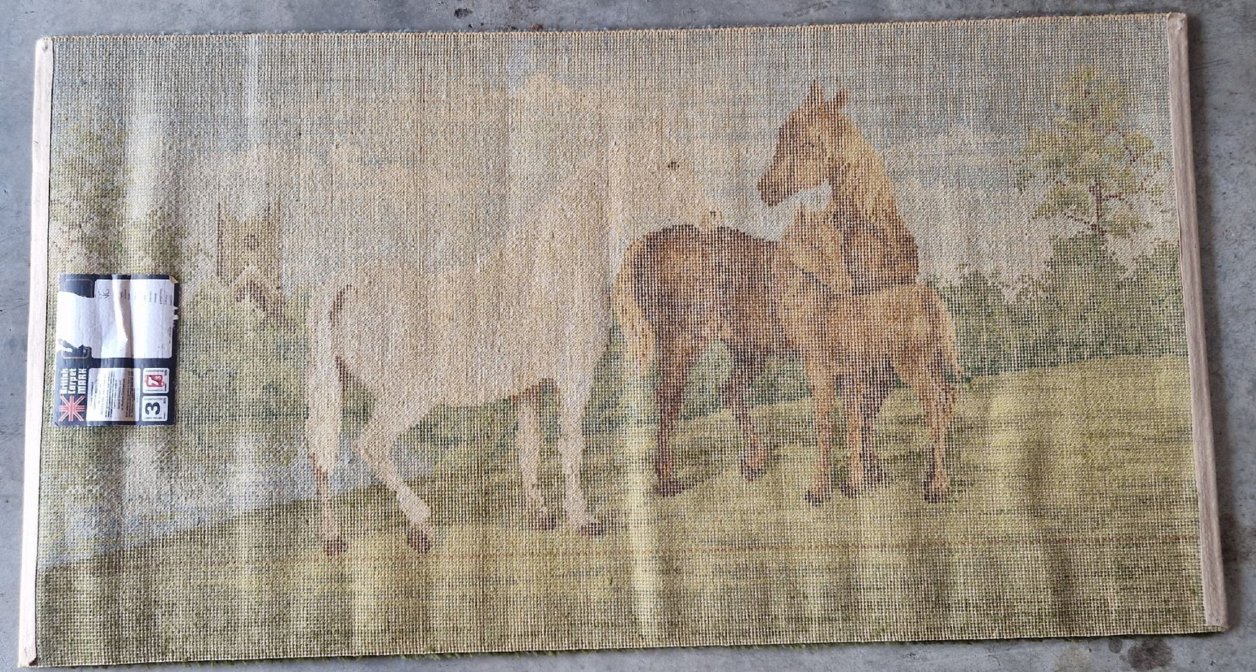 Tappeti: Vintage Wandteppich mit Pferdemotiv – Usato da Möhlin venduto da Lyhme94 1