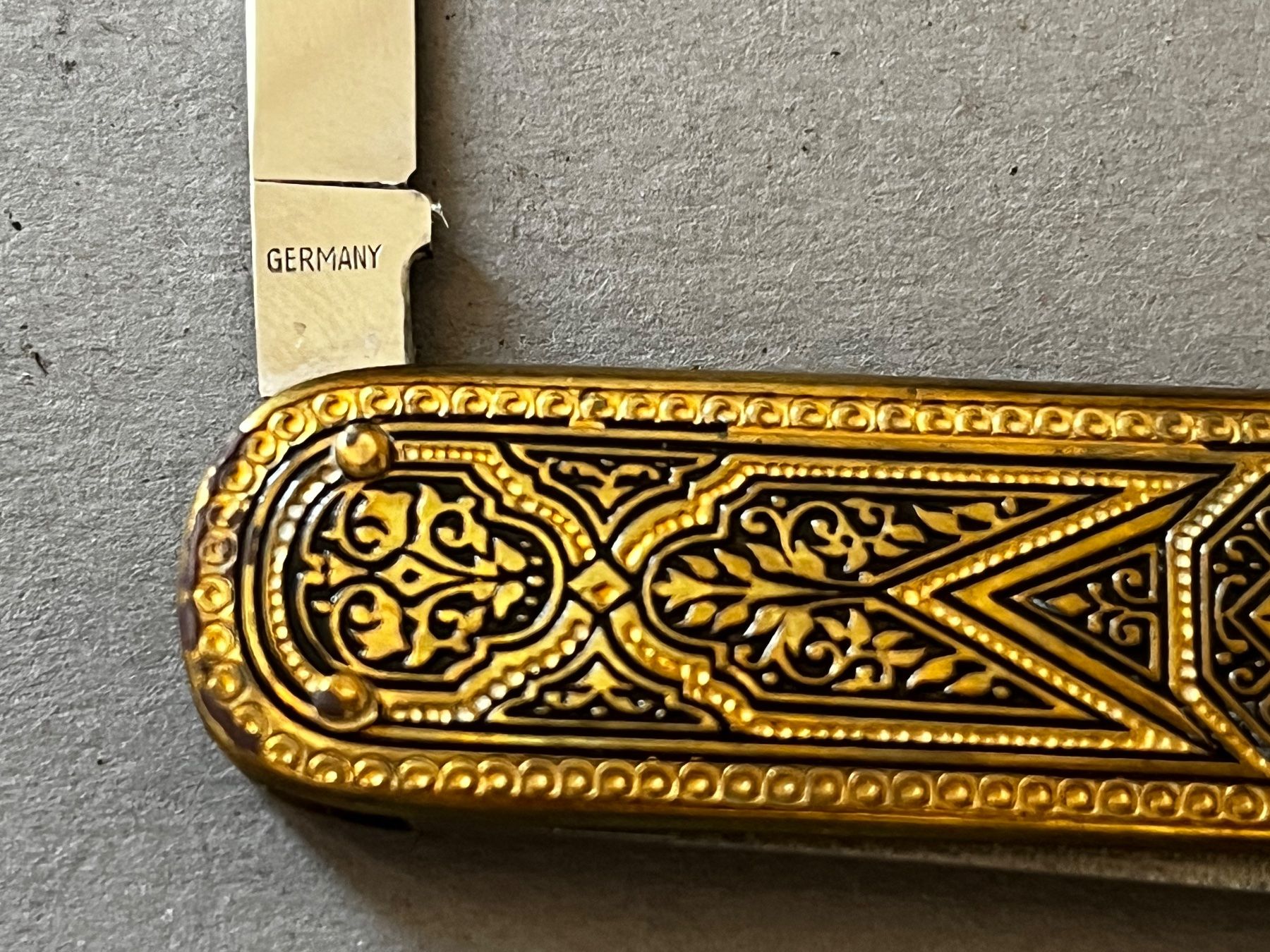 Solingen Taschenmesser: Vintage Sackmesser 81 mm - Messinggriffe - Manicureklinge – Gebraucht aus Zürich von FV.vintage 5