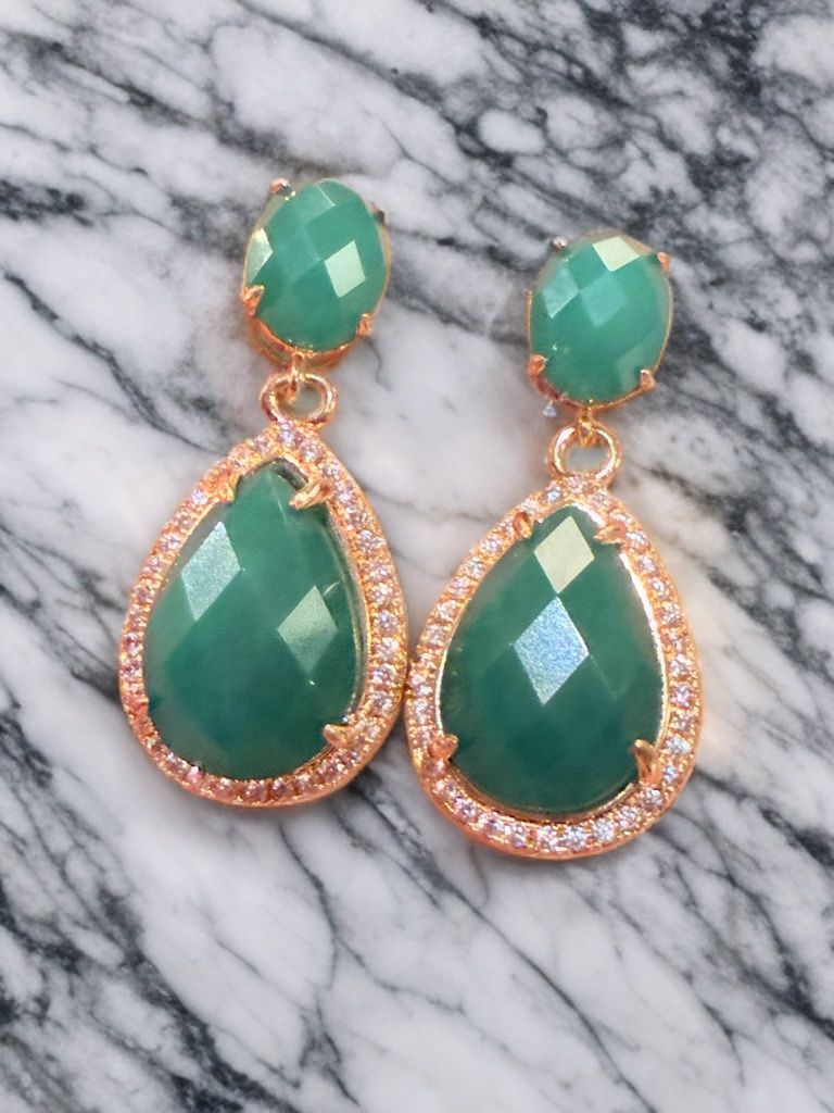 Orecchini pendenti & Orecchini a lobo: Boucles d'oreilles agate verte – Nuovo e nell'imballaggio originale da St-Maurice venduto da Sandrinette123 2