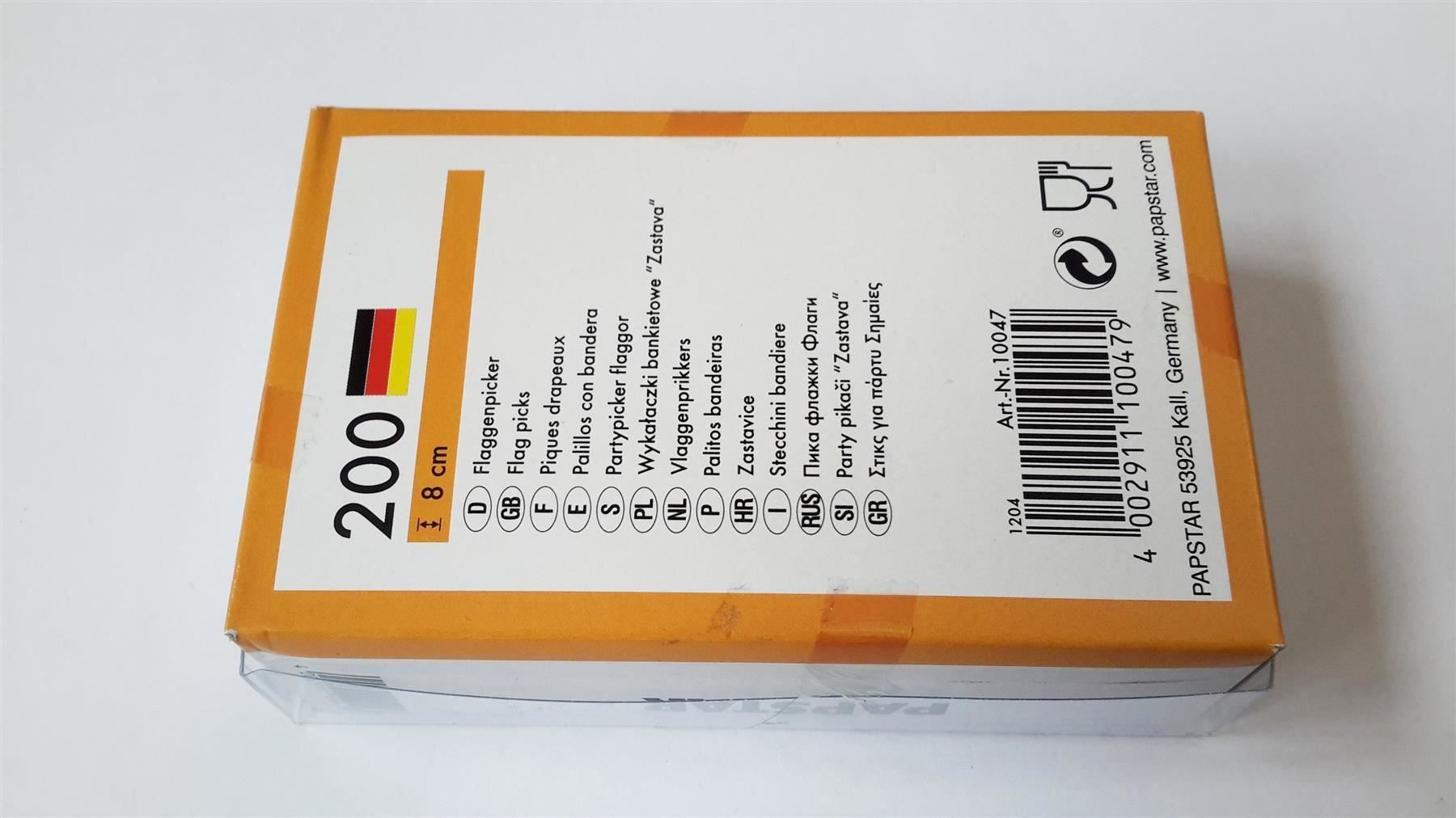 Toutes les décorations: Partypicker, 200 x Flagge Deutschland – Neuf avec emballage d'origine à St. Gallen par cointec 3