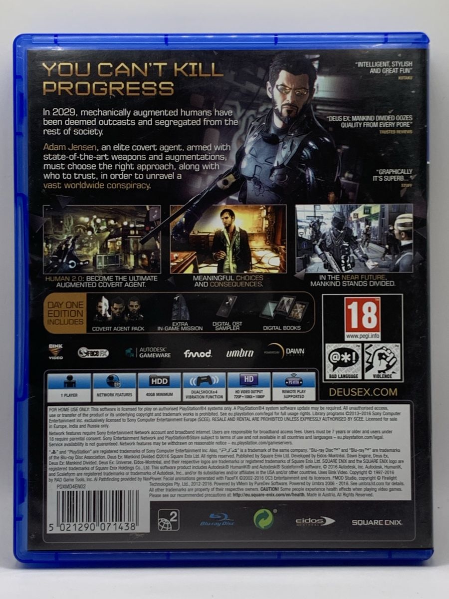Sony Giochi: Deus Ex: Mankind Divided - Day One Edition - PS4 – Usato da Ostermundigen venduto da RG-Collector 1