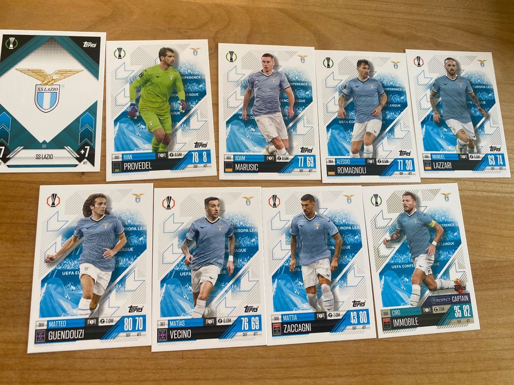 Topps Match Attax 24/25 Lazio Rom komplett 361-369 (Neu (gemäss ...