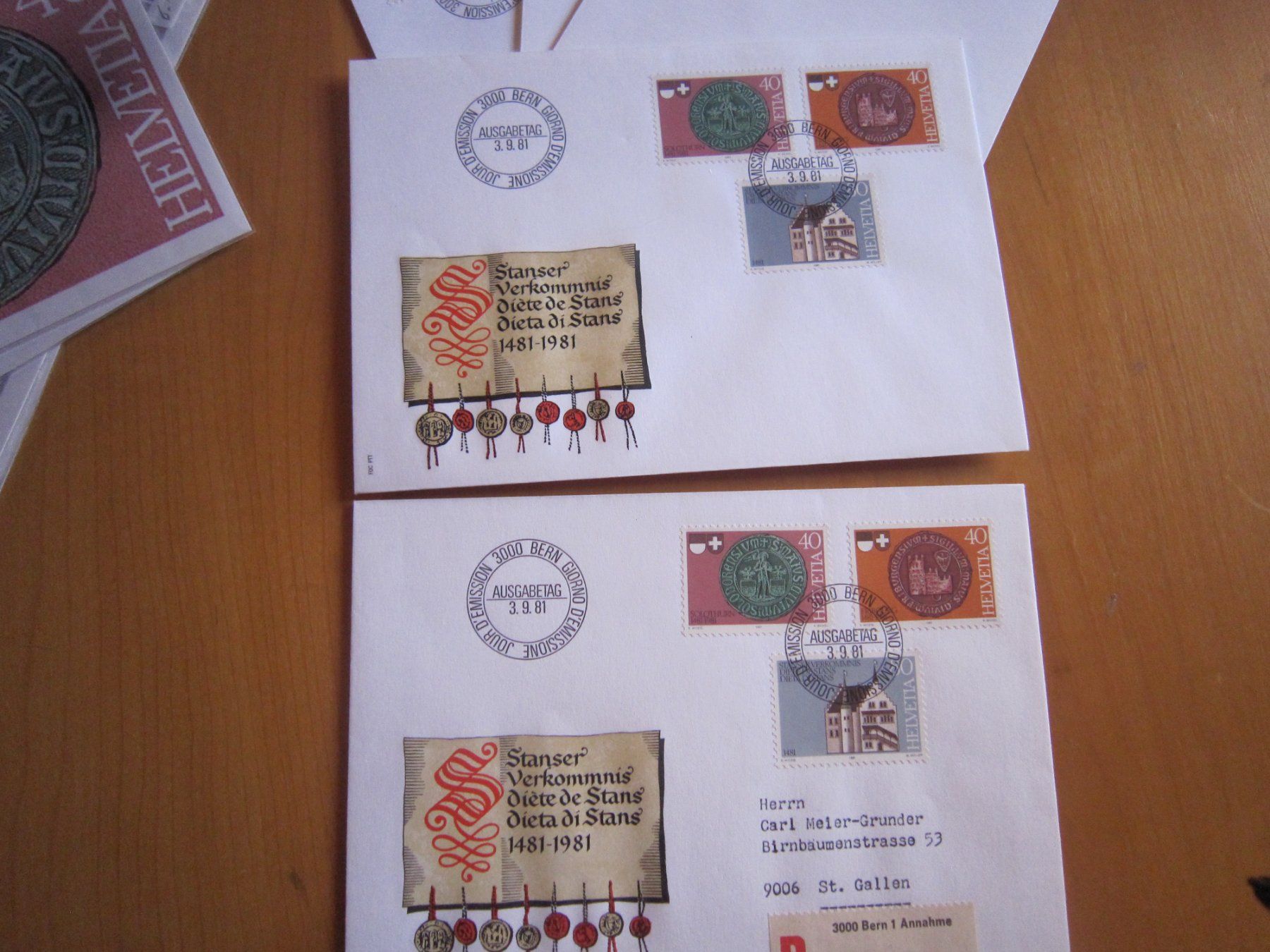 Tutti i francobolli: CH 1981 FDC Serien und einzeln und Maximumkarten – Usato da Gordola venduto da Polentaefung 8