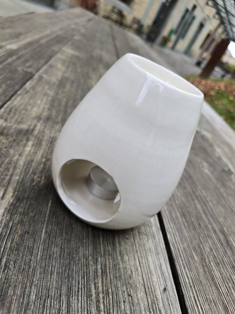 Diffusori di oli essenziali: Keramik: weisse Duftlampe, Aromalicht – Nuovo e nell'imballaggio originale da Romanshorn venduto da Rachacha 1