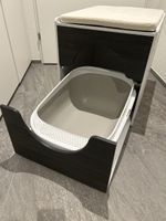 Katzenmöbel: Elegante Katzentoilette mit Sitzkissen!