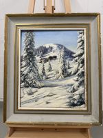 Gemälde Paul Leuba Winterlandschaft mit Häusern 