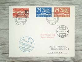 TR84 Enveloppe + Timbre Suisse 1937