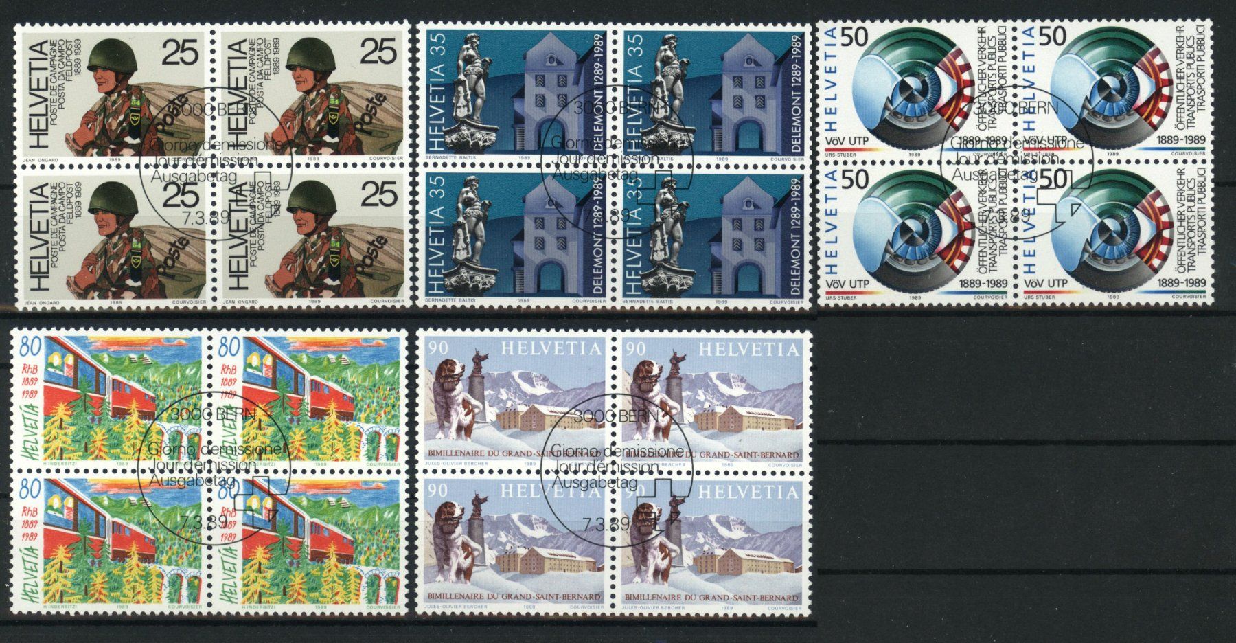 Tutti i francobolli: 1989, Sonderpostmarken I, ET – Usato da Willisau venduto da Vollstempel