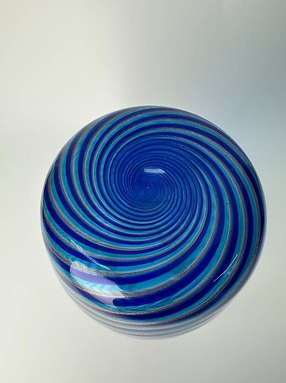 Murano Vasi & Recipienti: Vase en verre soufflé bleu Murano – Nuovo (secondo la descrizione) da Lausanne venduto da subermarket 3