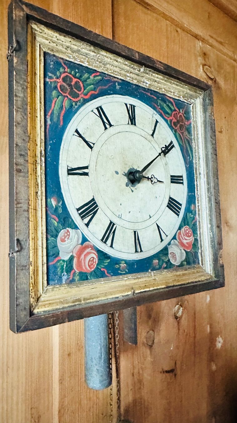 Orologi: Antike handbemalte Wanduhr mit Pendel – Usato da Uezwil venduto da ratze73 1