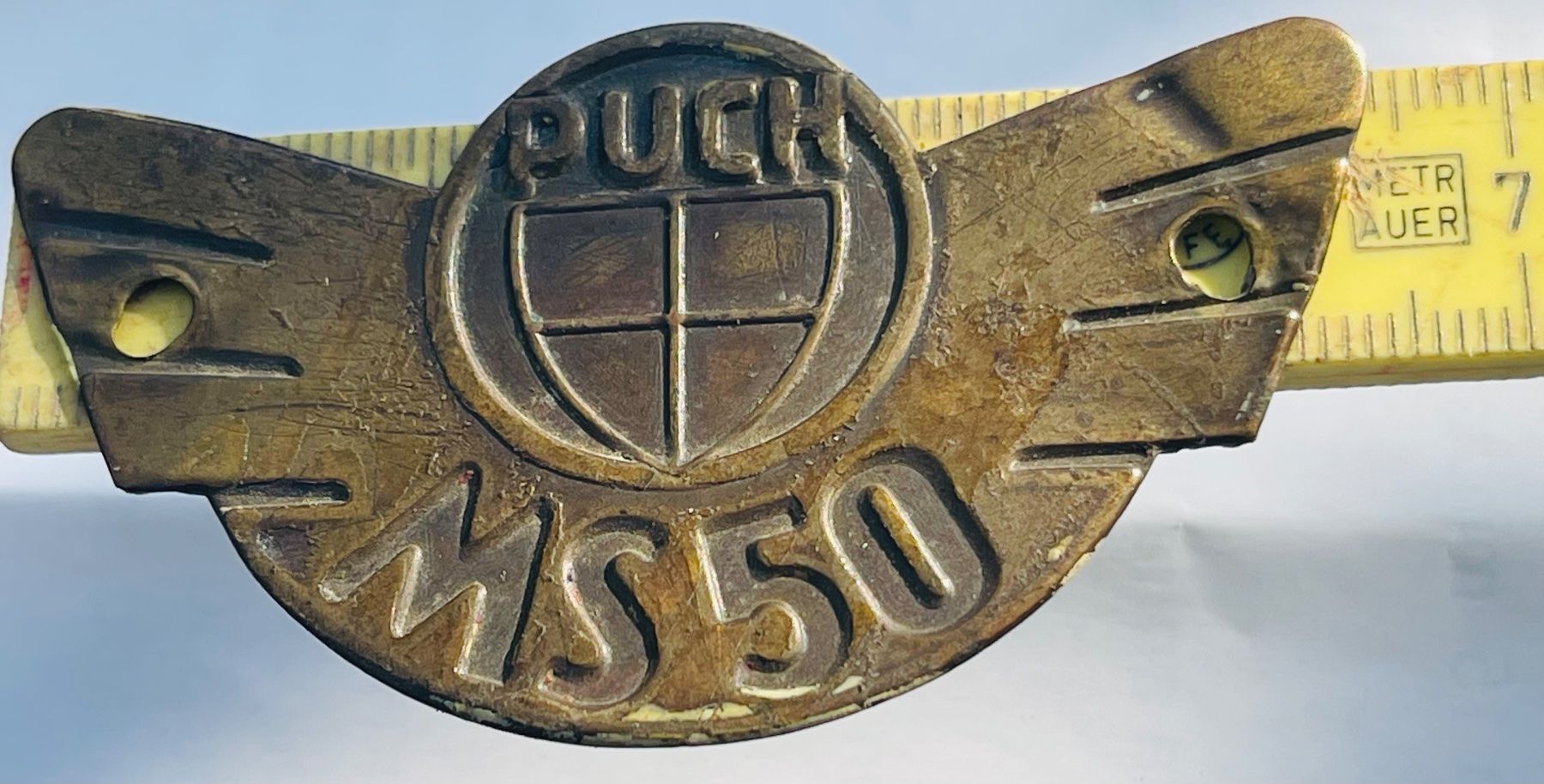 Puch Insegne: Emblem  Puch MS 50 Töffli Logo , selten – Usato da Basel venduto da TOMFAN 3