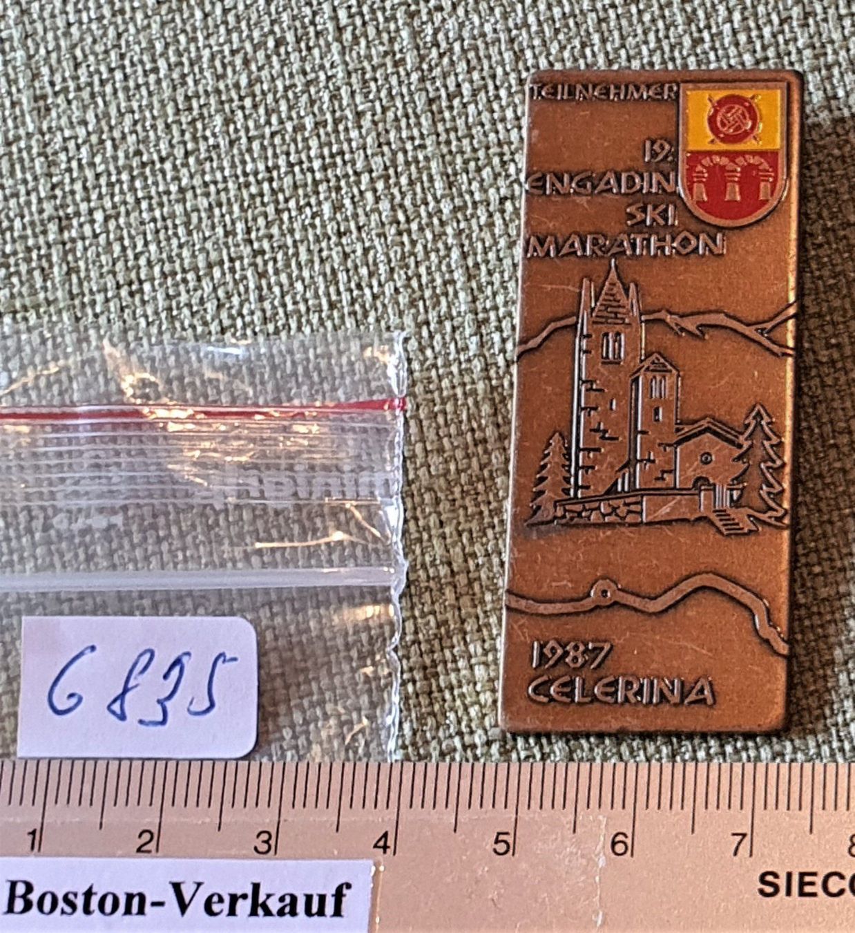 Medaglie: G835 Engadin Ski Marathon Celerina 1987 – Usato da Reinach BL venduto da Boston-Verkauf 2