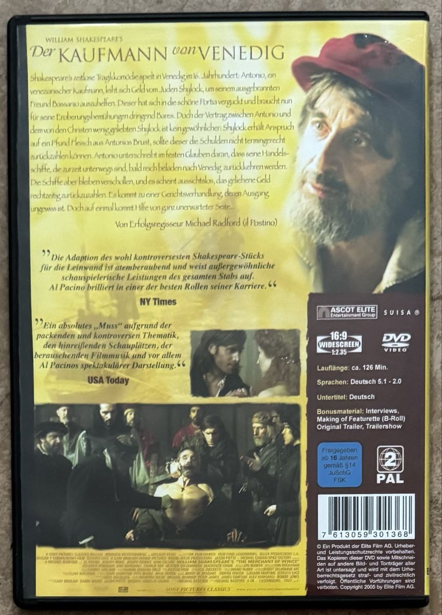 Tous les DVDs: DER KAUFMANN VON VENEDIG  – Neuf (Voir description) à Dietikon par AndreaSch01 1