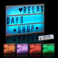 Lightbox mit Farbwechsel 	•	Farbig leuchtende LEDs