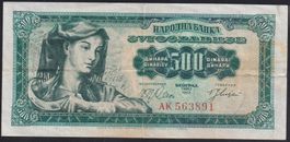 Jugoslawien 500 Dinara 1963
