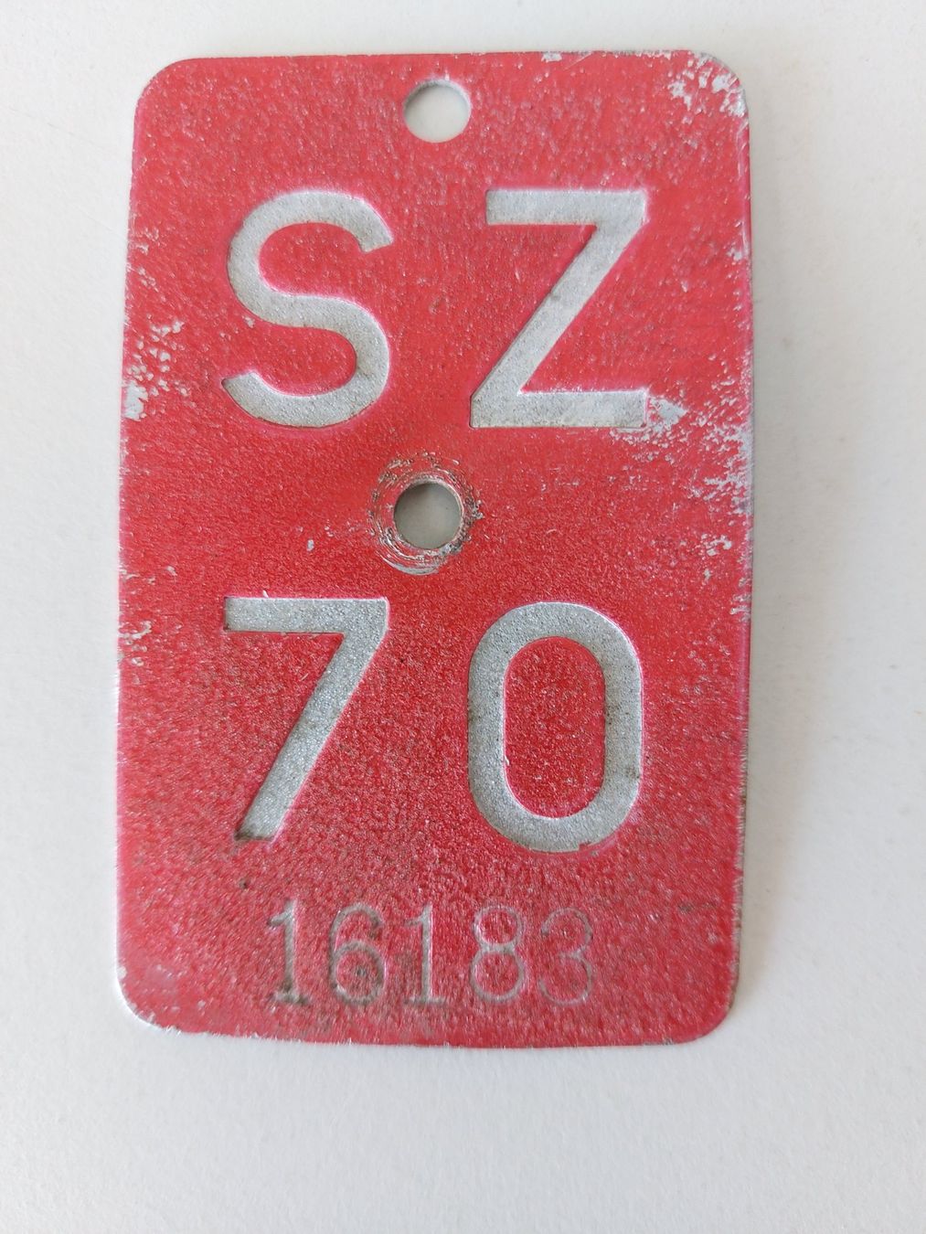 Sachs Insegne: Velonummer SZ 70 plaque Velo – Usato da Schenkon venduto da Uhu007