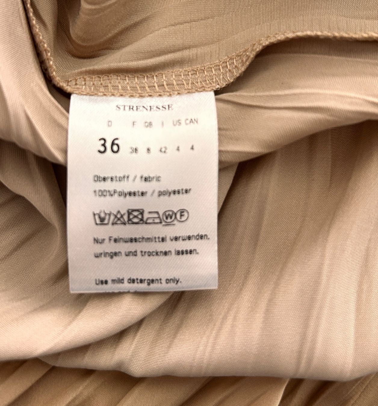 Strenesse Vestiti: Plisseekleid von STRENESSE, beige, Grösse 36 – Usato da Kreuzlingen venduto da peetzii 9