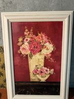 Tableau vintage fleuri, signé Kathryn White