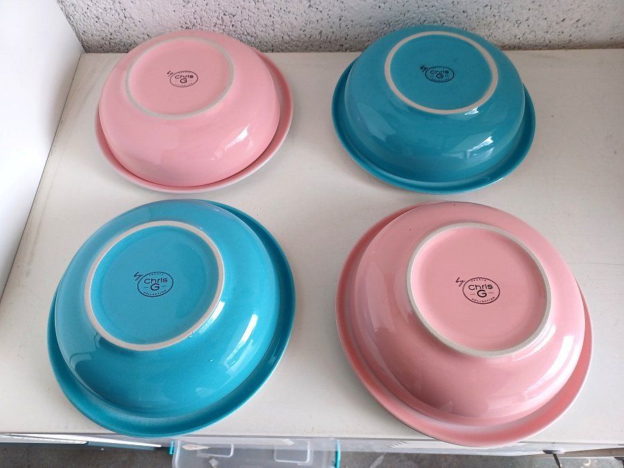 Ciotole: 4 prächtige Schüsseln und Teller -E56 – Usato da Morges venduto da vimajes12 2