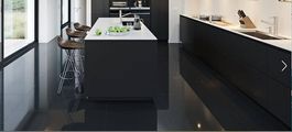 Carreaux de sol en pvc clipsables noir brillant