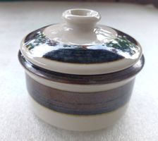 ARABIA Finland Karelia Zuckerdose 1970 Vintage -E30
