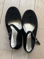 Black cotton Buckle Shoes, Size 37