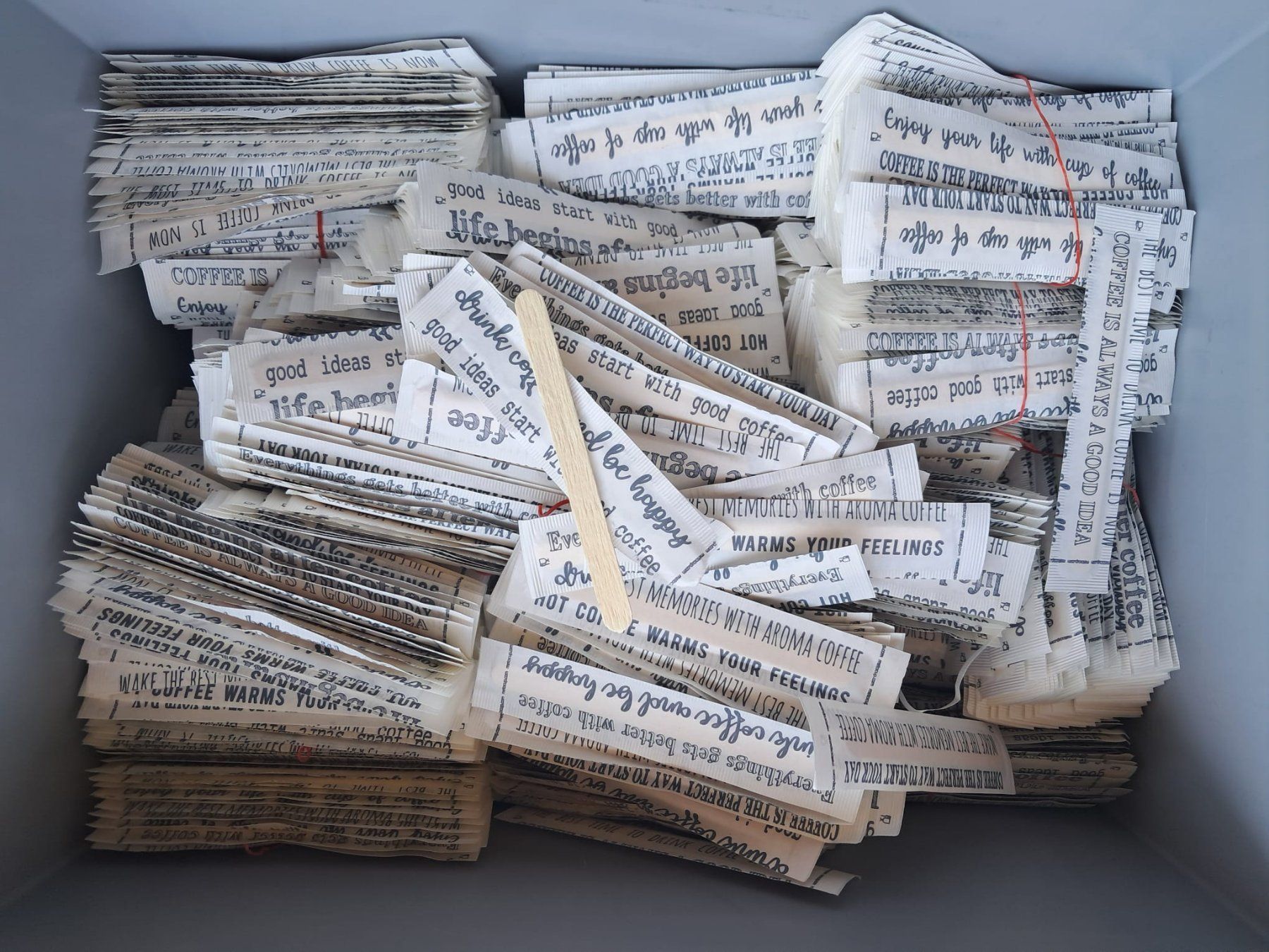 Cucchiai: Einweg Holz Rührstäbchen einzeln verpackt, Kaffeerührer – Nuovo (secondo la descrizione) da Zürich venduto da Lia107
