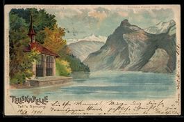 Litho Tellskapelle, Tell's Sprung bei Ha