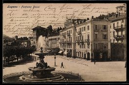 AK Lugano, Fontana Bossi, 1904