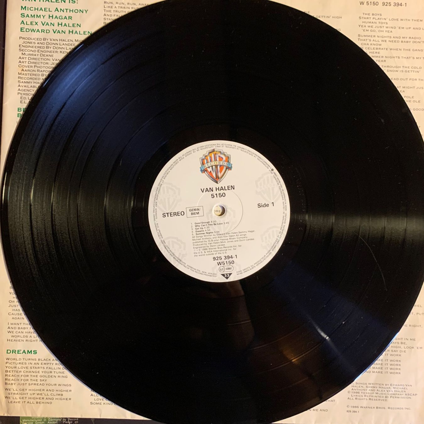 Schallplatten: VAN HALEN - 5150...OG EU 1986...VG+/VG+ – Gebraucht aus Gals von Diskopat 3