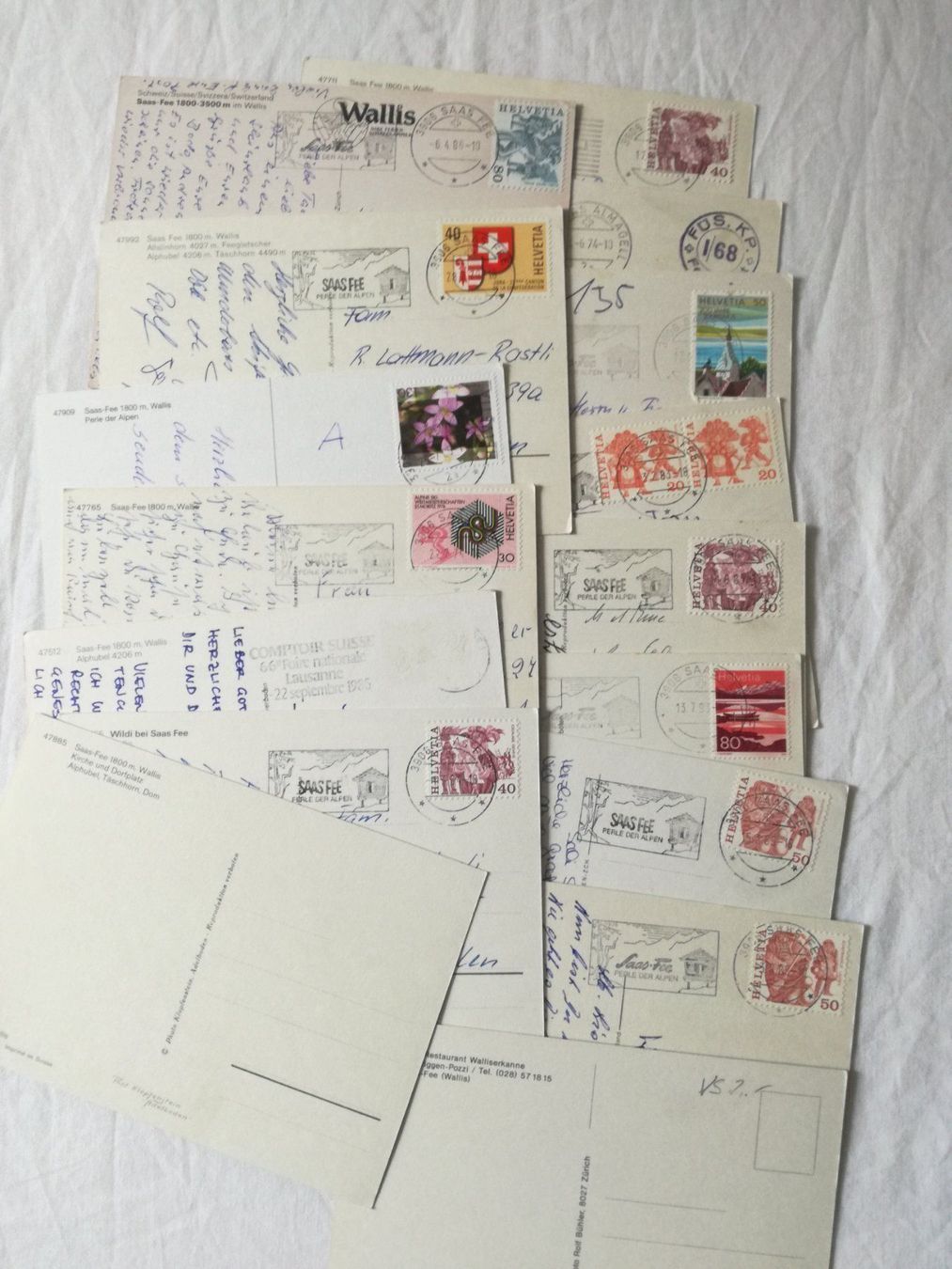 Cartes postales: 16 AK Ansichtskarten Saas Fee – D'occasion à Zürich par Tolima194 7