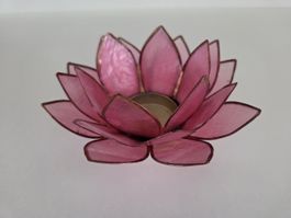 Teelichthalter - Pink Lotus