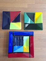 Farbige Glasschalen aus Dänemark